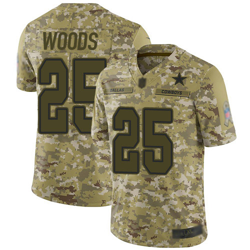 Men Dallas Cowboys Limited Camo Xavier Woods #25 2018 Salute to Service NFL Jersey->nfl t-shirts->Sports Accessory